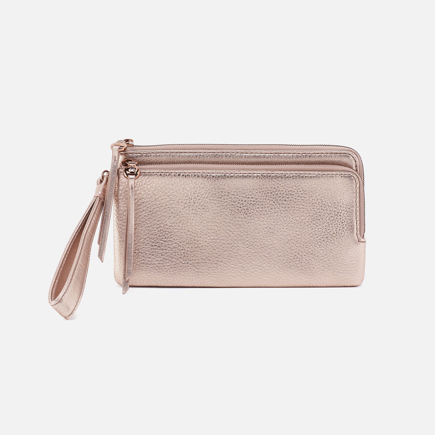 Pink leather wristlet store