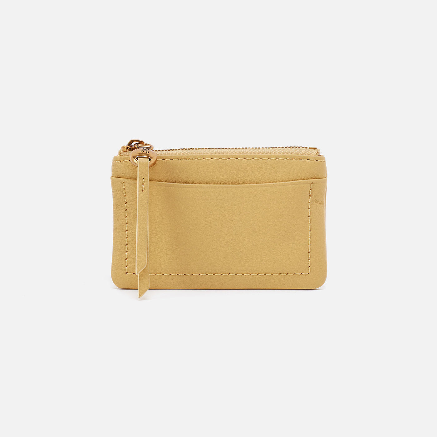 Lumen Card Case in Pebbled Leather - Flax