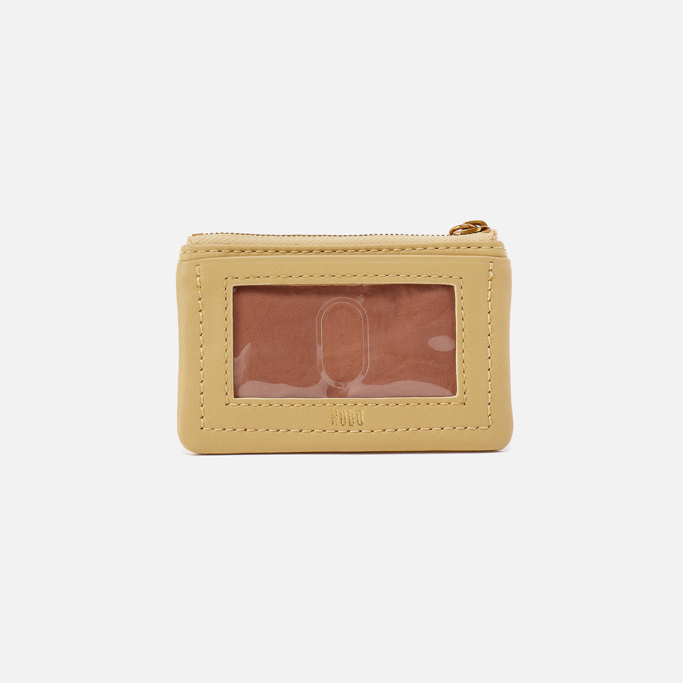 Lumen Card Case in Pebbled Leather - Flax
