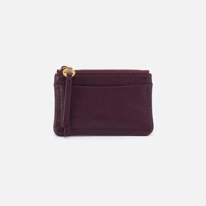 Lumen Card Case in Pebbled Leather - Ruby Wine