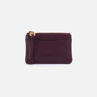 Lumen Card Case in Pebbled Leather - Ruby Wine
