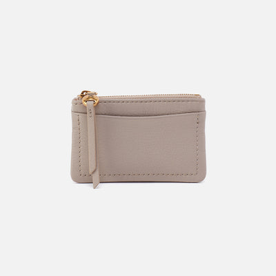Lumen Card Case in Pebbled Leather - Taupe