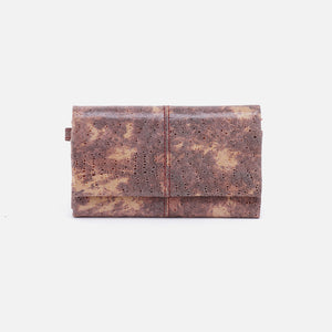 Keen Continental Wallet in Printed Leather - Autumn Sky