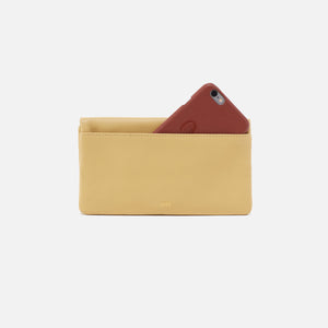 Lumen Continental Wallet in Pebbled Leather - Flax
