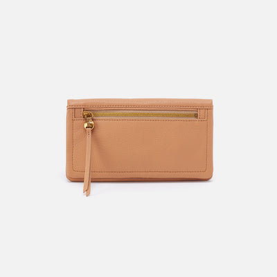 Lumen Continental Wallet In Pebbled Leather - Sandstorm