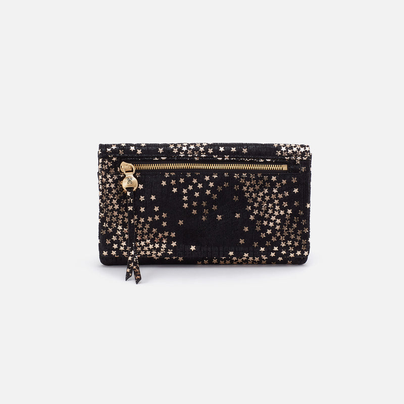 Lumen Continental Wallet in Printed Leather - Shooting Stars