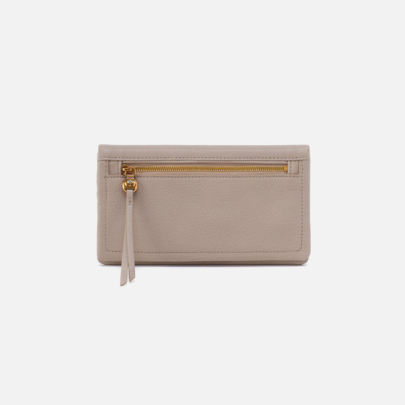 Lumen Continental Wallet in Pebbled Leather - Taupe