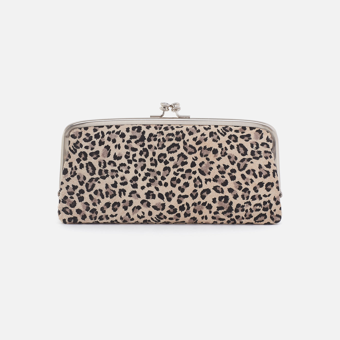 Cora Large Frame Wallet in Printed Leather - Mini Leopard