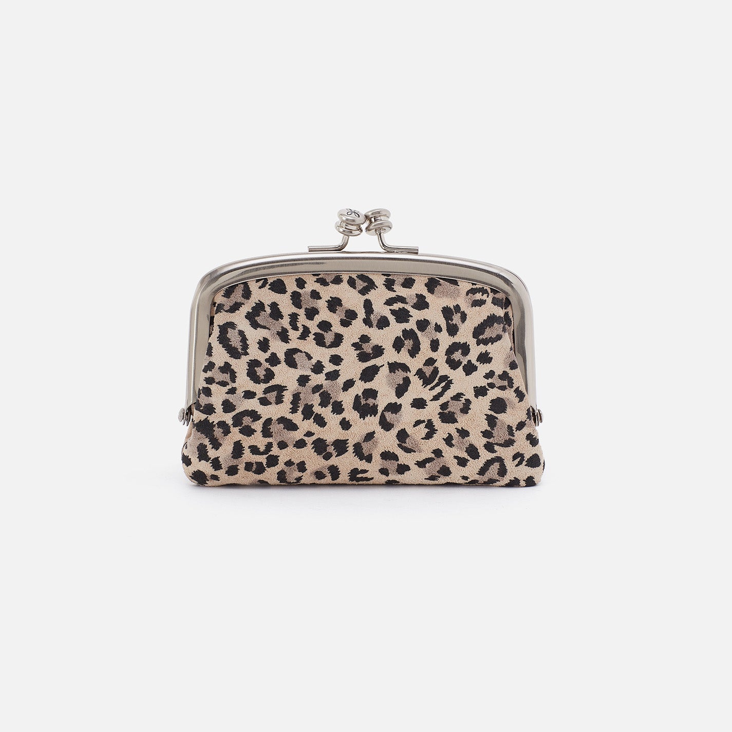 Cora Frame Card Holder in Printed Leather Mini Leopard HOBO