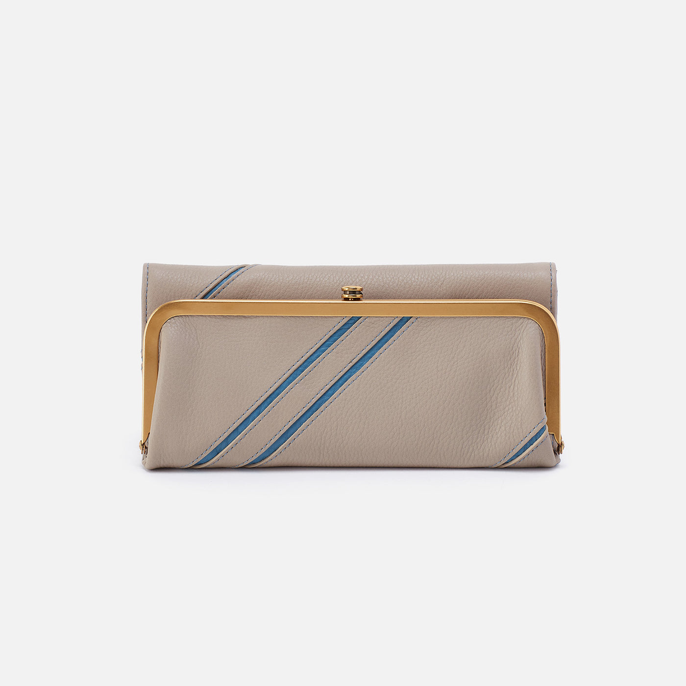 Rachel Continental Wallet in Pebbled Leather - Taupe