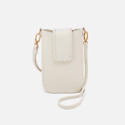 Expedition Phone Crossbody in Pebbled Leather - Coastal Cloud