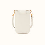 Expedition Phone Crossbody in Pebbled Leather - Coastal Cloud