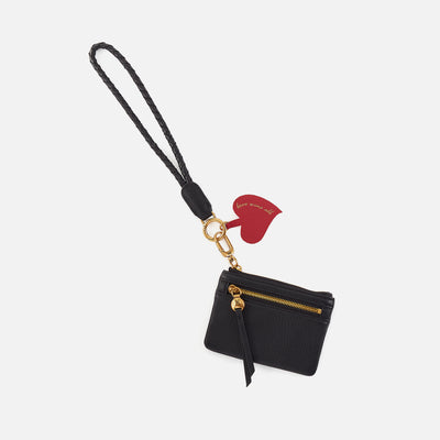 Lasso Phone Wristlet In Pebbled Leather - Black