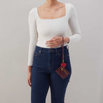 Lasso Phone Wristlet in Pebbled Leather - Mulberry Glaze