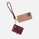 Lasso Phone Wristlet in Pebbled Leather - Mulberry Glaze