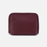 Beauty Cosmetic Pouch in Pebbled Leather - Mulberry Glaze