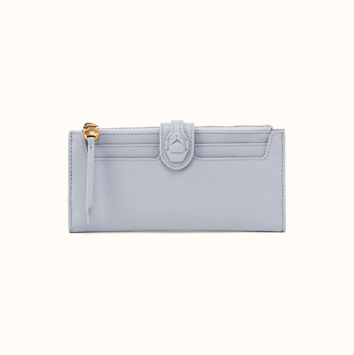 Dunn Continental Wallet in Pebbled Leather - Indigo Cloud- FOL