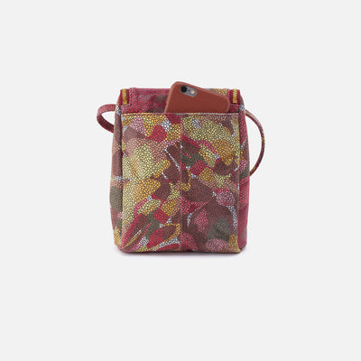 Fern Crossbody in Printed Leather - Abstract Foliage
