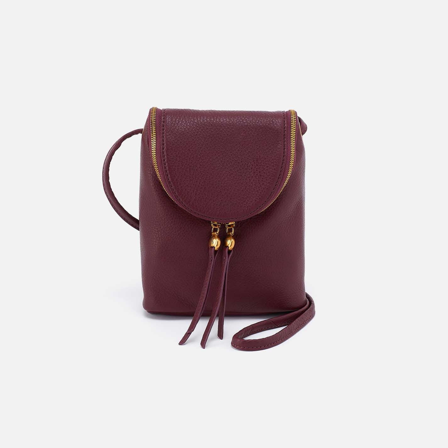 Fern Crossbody in Pebbled Leather - Mulberry Glaze – HOBO