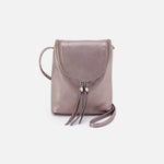Fern Crossbody in Metallic Leather - Pewter Spur