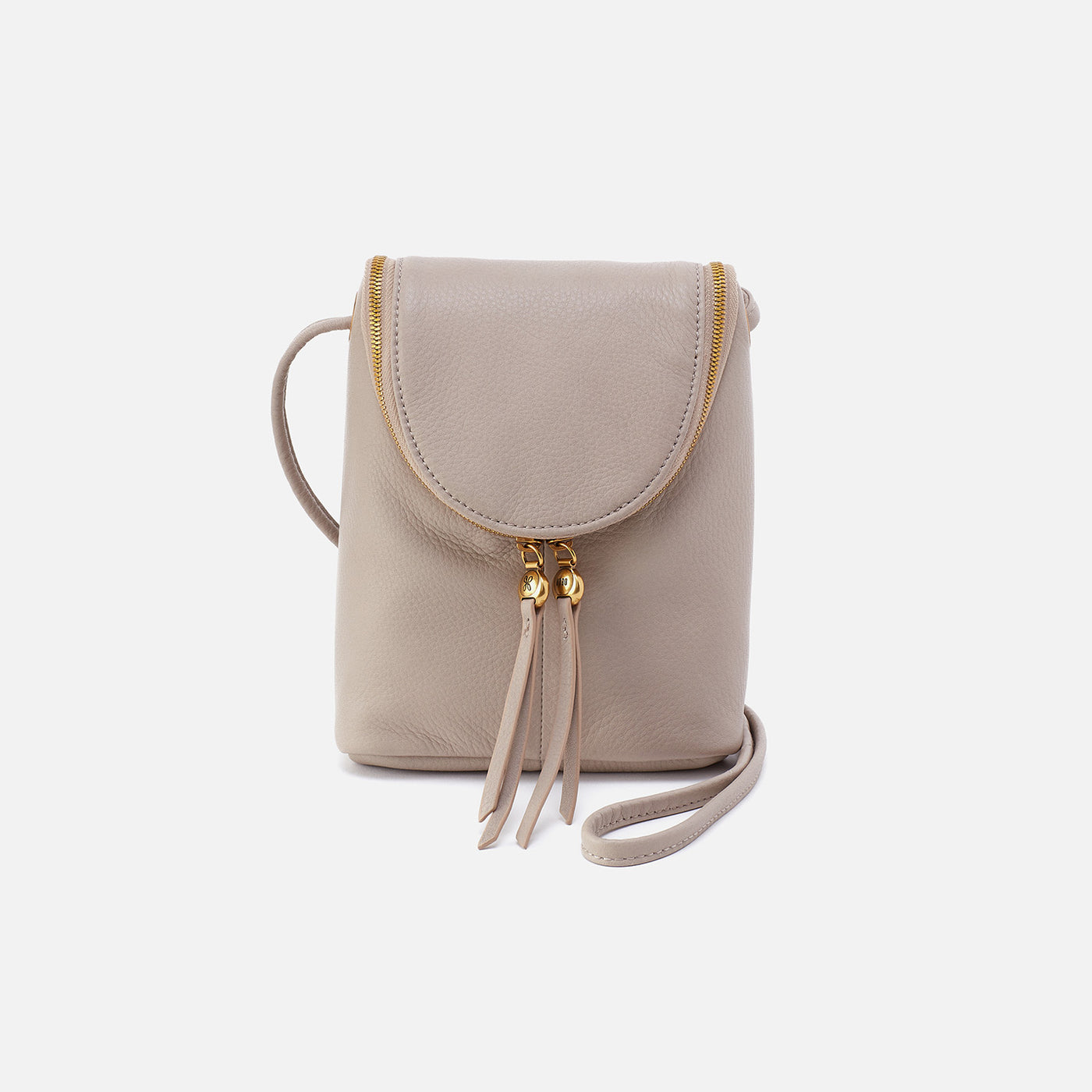 Fern Crossbody in Pebbled Leather - Taupe