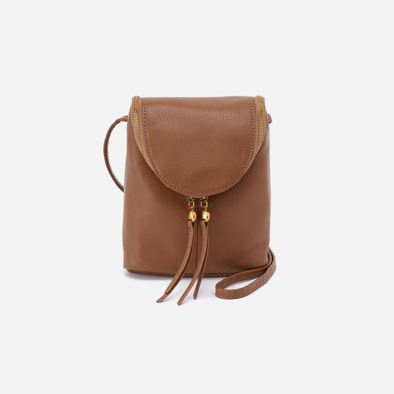 Fern Crossbody In Pebbled Leather - Timber Brown