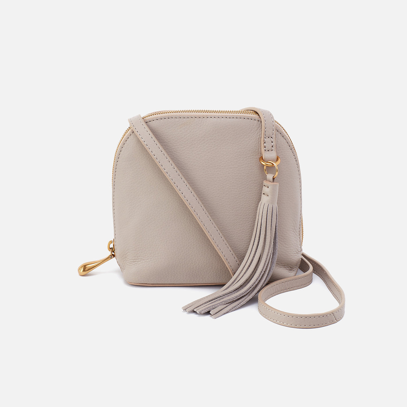 Nash Crossbody in Pebbled Leather - Taupe