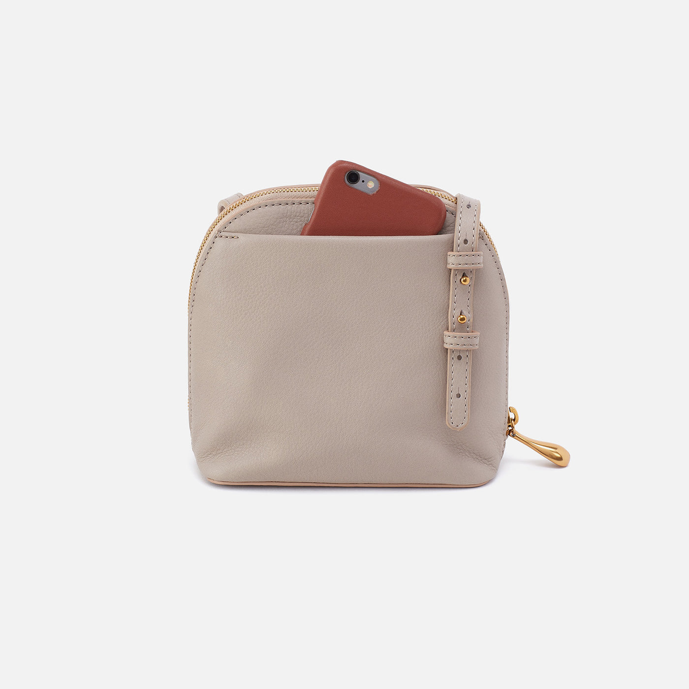 Nash Crossbody in Pebbled Leather - Taupe