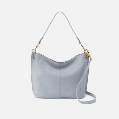 Pier Shoulder Bag In Pebbled Leather - Indigo Cloud