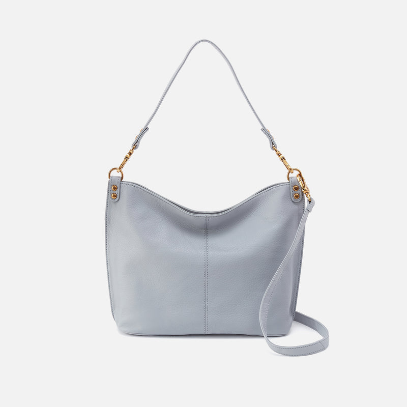 Pier Shoulder Bag In Pebbled Leather - Indigo Cloud