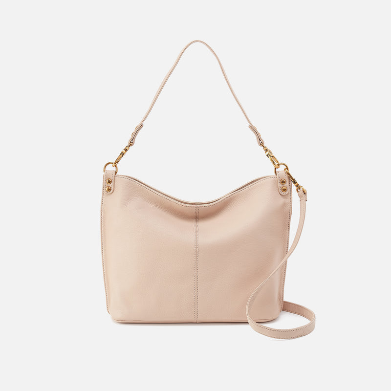 Pier Shoulder Bag In Pebbled Leather - Stonewash