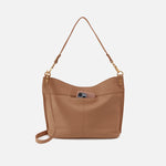 Pier Shoulder Bag In Pebbled Leather - Timber Brown