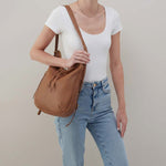 Merrin Convertible Backpack In Pebbled Leather - Timber Brown