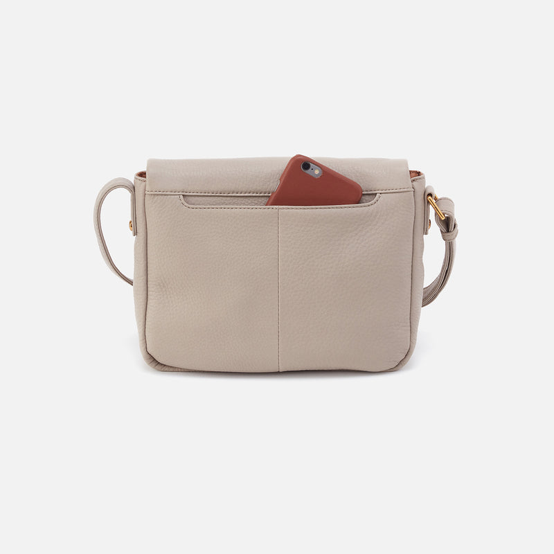 Fern Messenger Crossbody in Pebbled Leather - Taupe