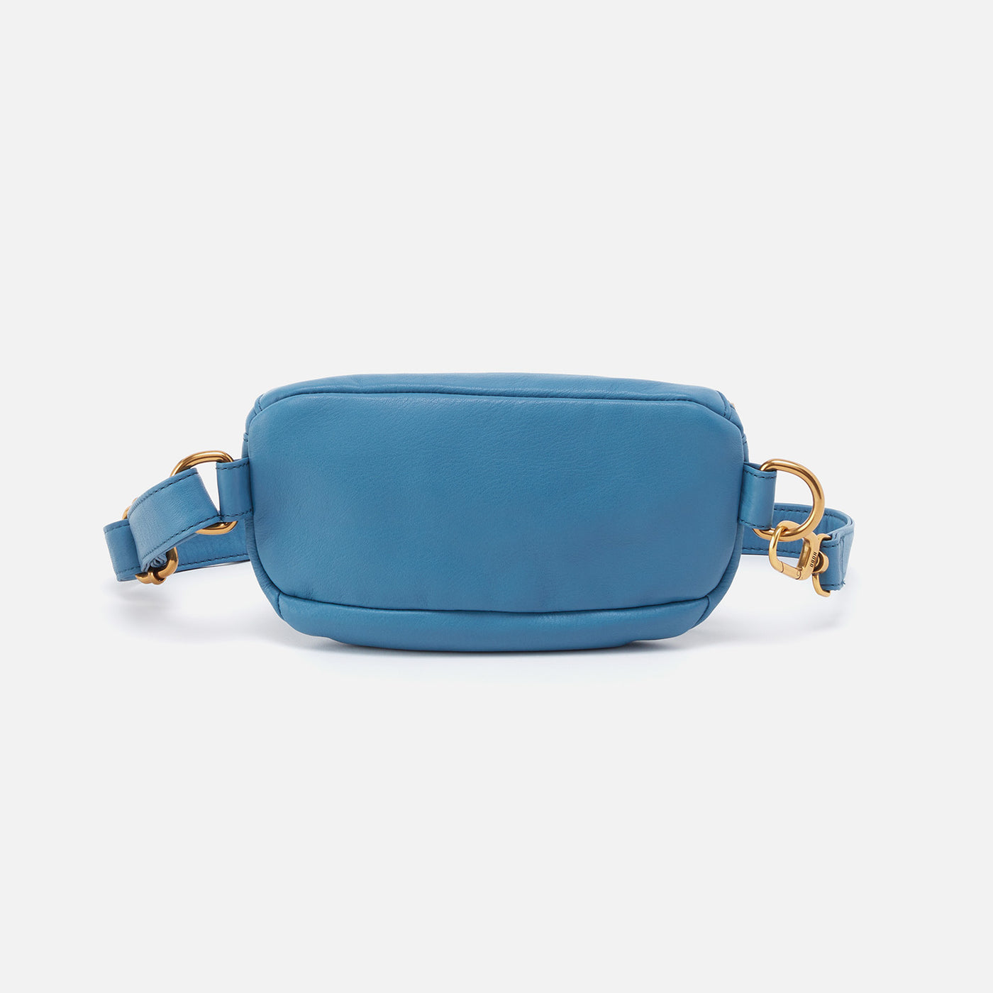 Fern Belt Bag in Pebbled Leather - Dusty Blue