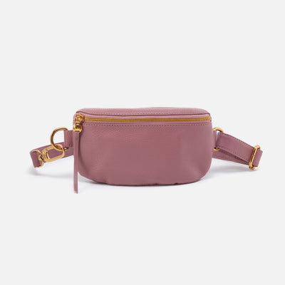 Fern Belt Bag in Pebbled Leather - Mauve