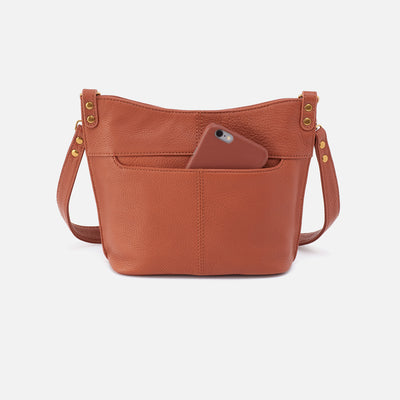 Pier Small Crossbody in Pebbled Leather - Cognac