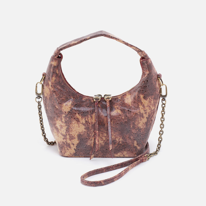 Astrid Small Crossbody in Printed Leather - Autumn Sky