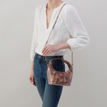 Astrid Small Crossbody in Printed Leather - Autumn Sky