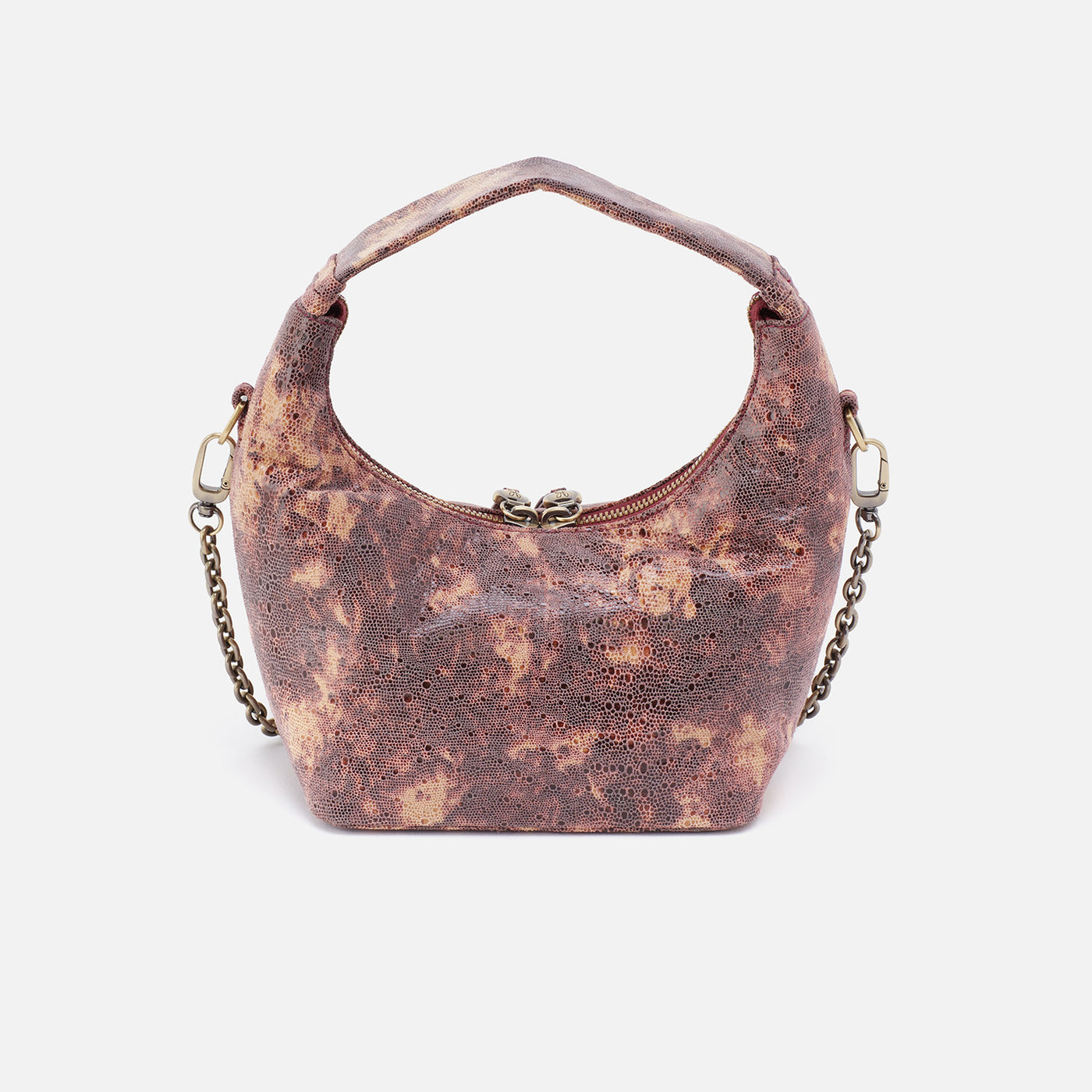 Astrid Small Crossbody in Printed Leather - Autumn Sky