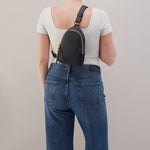 Fern Sling In Pebbled Leather - Black