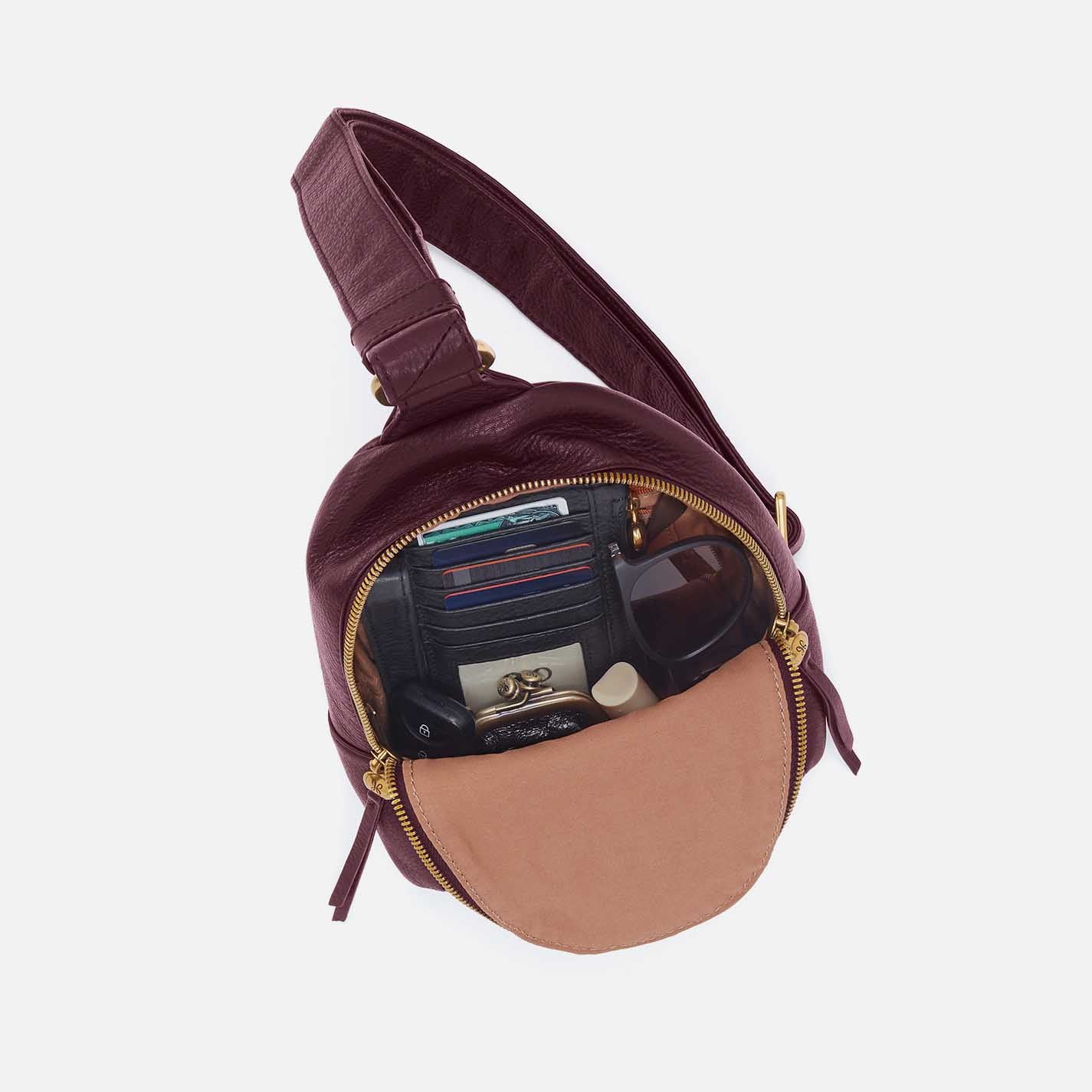 (取寄) ホーボー レディース ファーン スリング HOBO women Fern Sling Mulberry Glaze Fern Sling in Pebbled Leather - Mulberry Glaze – HOBO