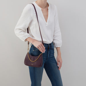 Rosa Crossbody in Pebbled Leather - Ruby Wine