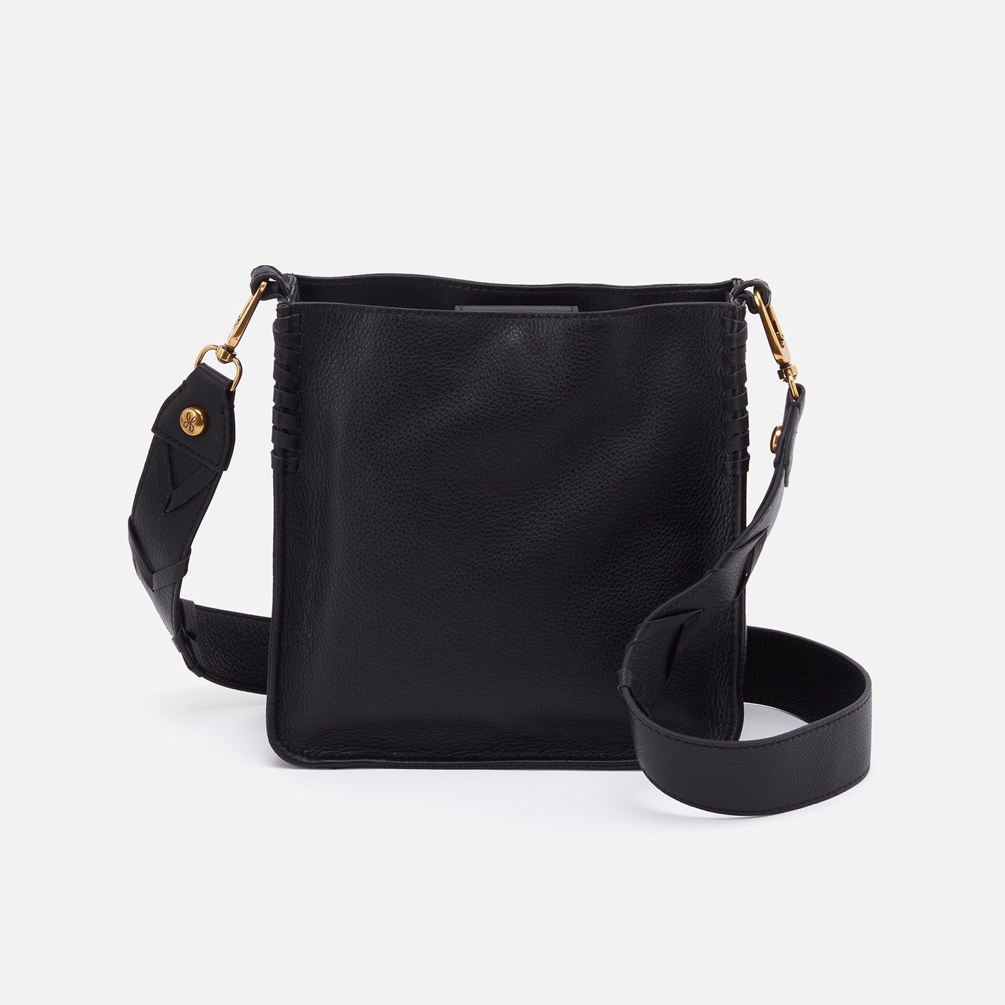 Sylvan Bucket Crossbody in Pebbled Leather Black HOBO