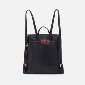 Fern Backpack in Pebbled Leather - Black