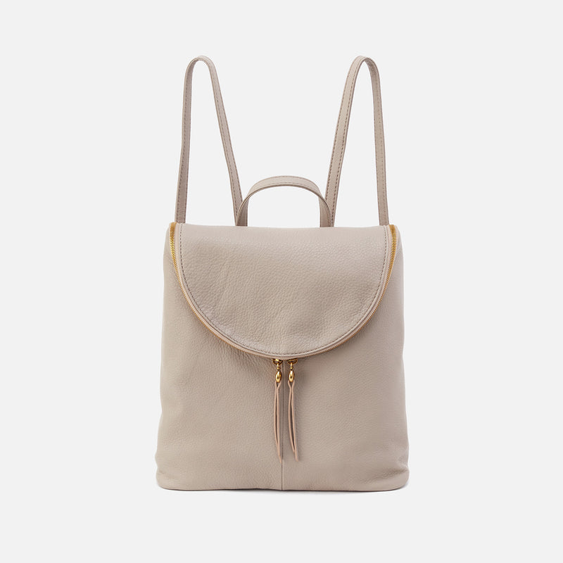 Fern Backpack in Pebbled Leather - Taupe