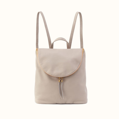 Fern Backpack in Pebbled Leather - Taupe – HOBO display picture 3