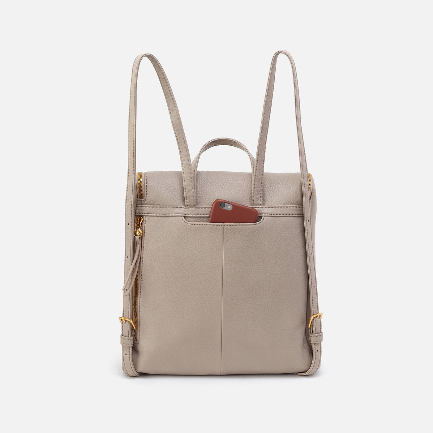 Fern Backpack in Pebbled Leather - Taupe