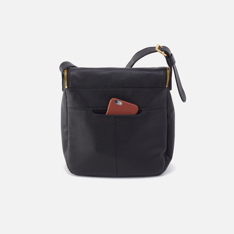 Fern North-South Crossbody in Pebbled Leather - Black