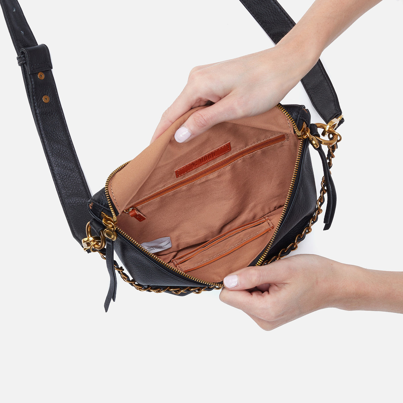 Miri Belt Bag in Pebbled Leather - Black